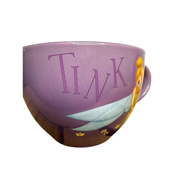Disney Store Large Tinkerbell Coffee Tea Mug Purple Disney Fairies Collectible - Picture 6 of 7